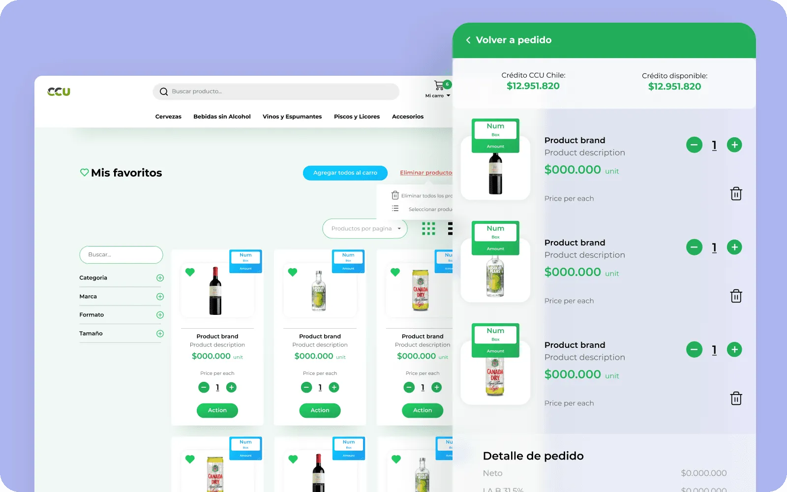 B2B e-commerce site design