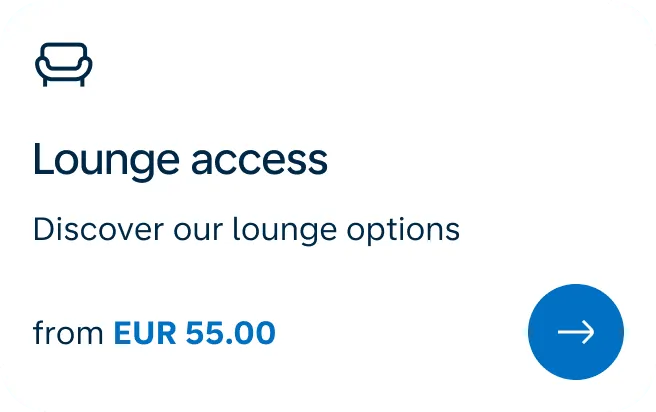 Lounge access card: discover our lounge options, from EUR 55